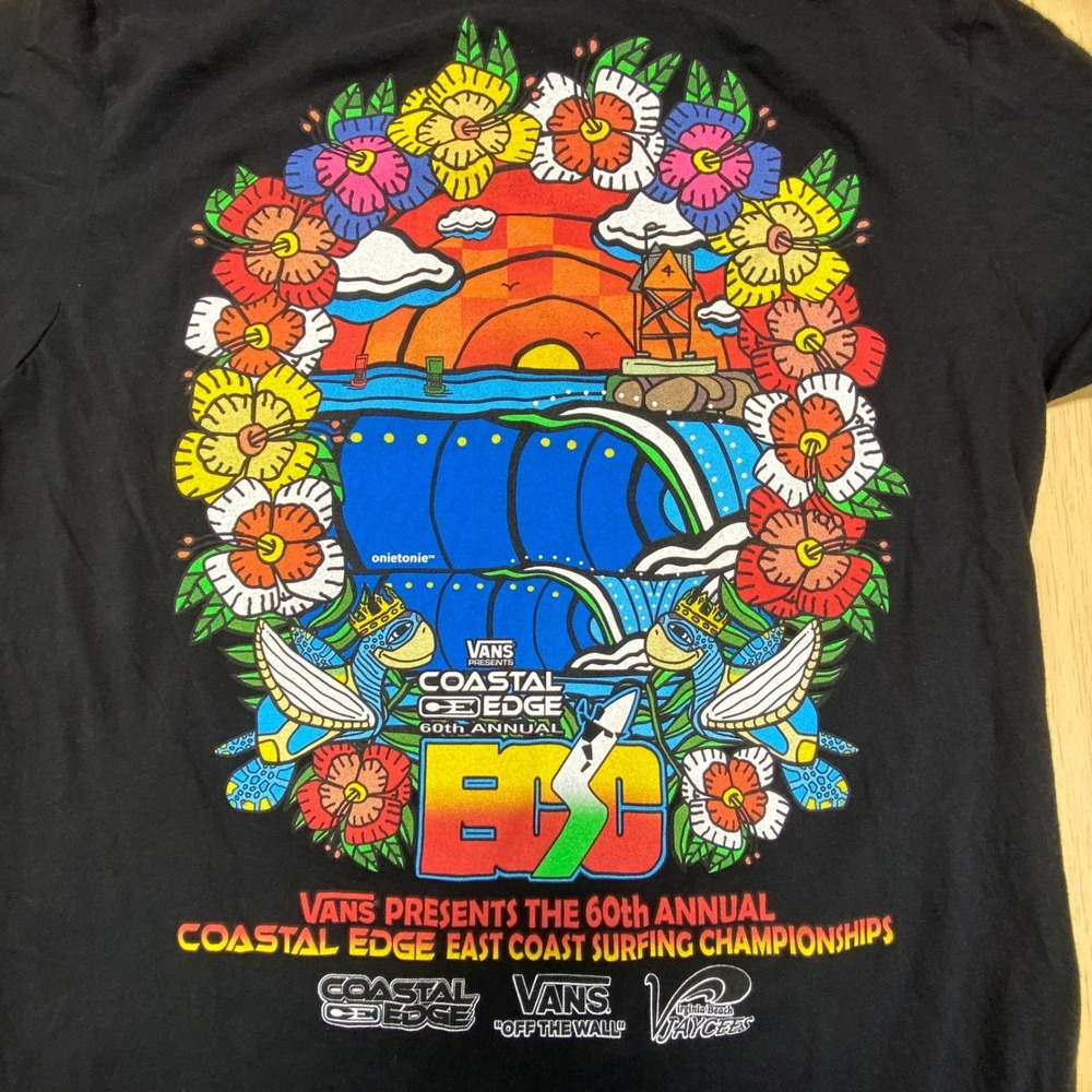 Coastal Edge 60th Annual ECSC Surfing Championship T-Shirt Vans M